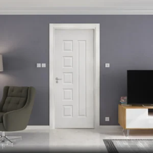 وش باب HDF أبيض