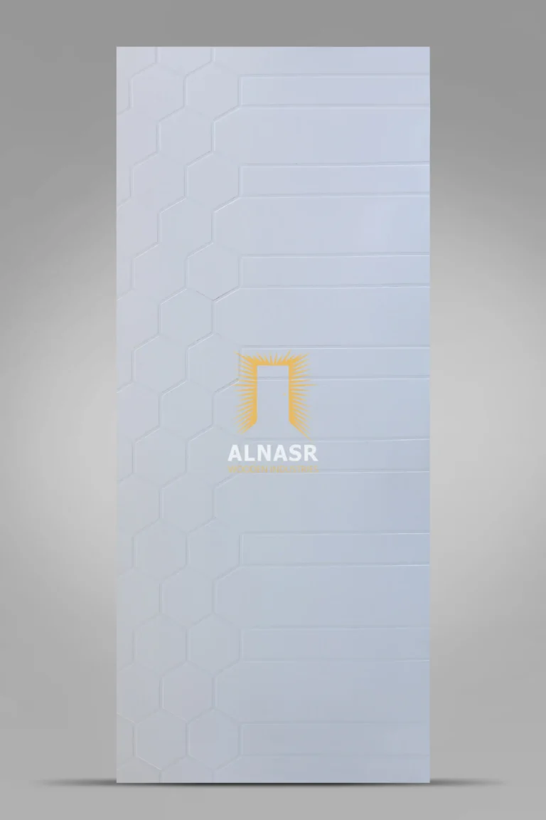 M6-PW alnasr wooden industries pressed white veneer النصر للصناعات الخشبية وش باب أبيض مضغوط-